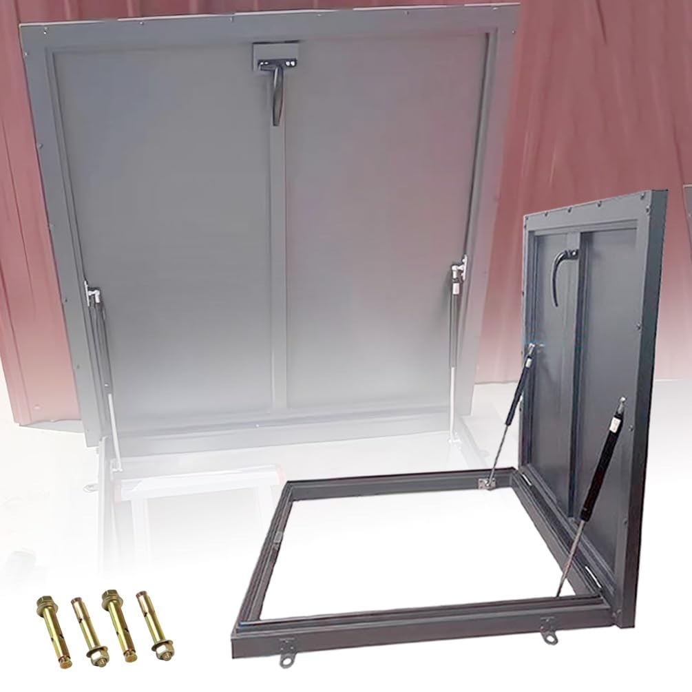 Trappe d'accès au sous-sol en aluminium étanche avec vérin hydraulique 50x50 cm