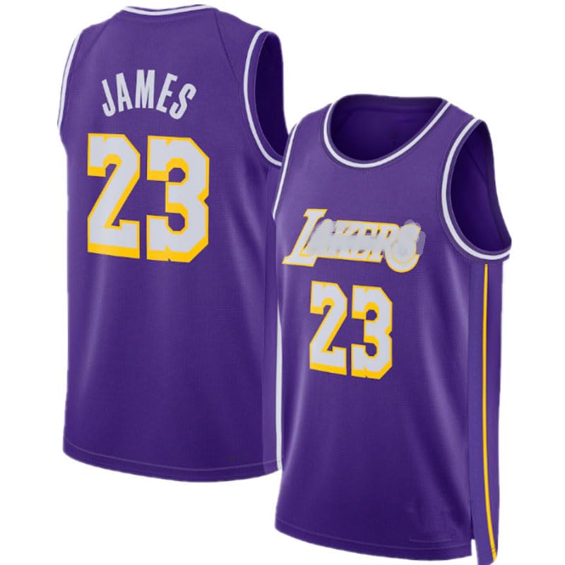 CLZWFZ Camiseta de baloncesto unisex sin mangas con forro deportivo (23# morado, XL)