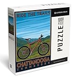 Lantern Press Chattanooga, Tennessee, Mountain Bike Scene, Ride The Trails 1000 Piece...