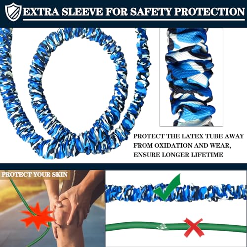 YLUERTDOO Covered Resistance Bands Set,Resistance Bands for Working Out with Handles,Door Anchor,Ankle Strap,40lbs to 80lbs Resistance Tubes with Protective Sleeves Anti-Snap,up to 300lbs by YLUERTDOO - Used condition - Image 3