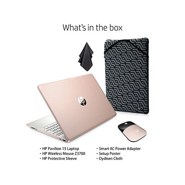 HP-Pavilion-Laptop-2021-Latest-Model-AMD-Athlon-3050U-Processor-16GB-RAM-256GB-SSD-Long-Battery-Life-Webcam-HDMI-Bluetooth-WiFi-Rose-Gold-Win-10-Oydisen-Cloth HP Pavilion Laptop (2021 Latest Model), AMD Athlon 3050U Processor, 16GB RAM, 256GB SSD, Long Battery Life, Webcam, HDMI, Bluetooth, WiFi, Rose Gold, Win 10 + Oydisen Cloth