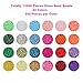 EuTengHao 13200Pcs Glass Seed Beads Small Craft Beads Small Beads for DIY Bracelet Necklaces Crafting Jewelry Making Supplies with Jewelry Findings (3mm, 550 Per Color, 24 Colors)