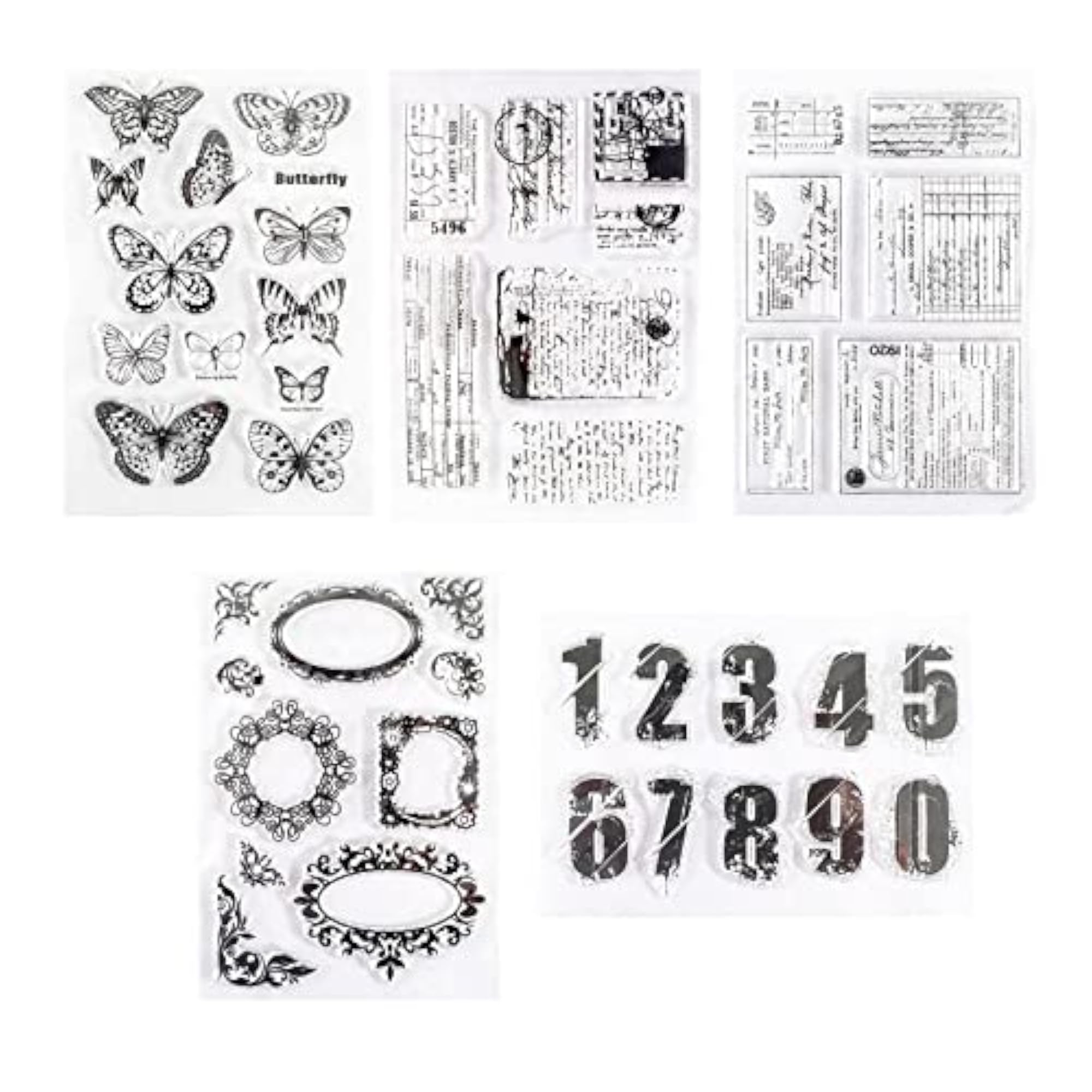 Mixed Silicone Clear Stamps for Scrapbooking