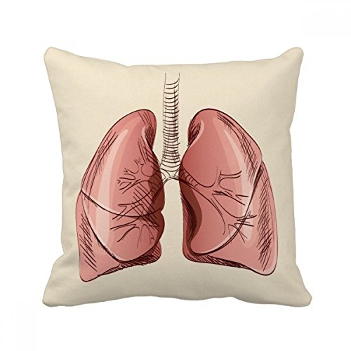 Housse de coussin poumon humain avec insert DIYthinker oreiller déco canapé multicolore - 2