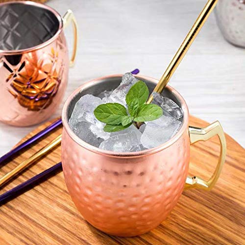 Taza de café regalo y cócteles con diseño martillado elegante de 530 ml 5