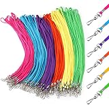 Patelai 300 Pcs Lanyards for ID Badges Lanyards Bulk with Clip Lanyard Strap with Swivel Hook Lanyar