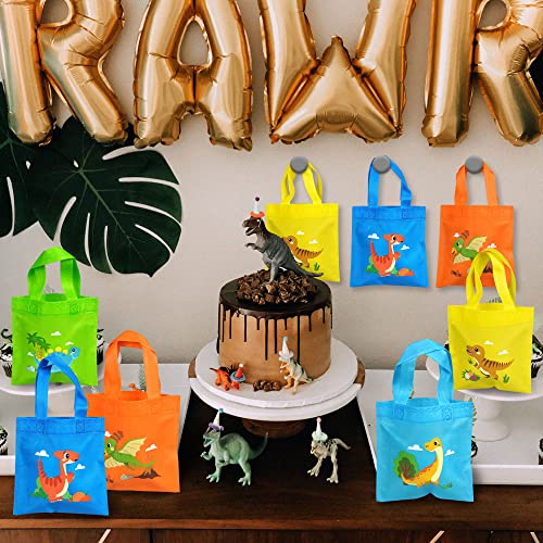 Pacote com 20 sacos de festa de dinossauro, decorações de festa de aniversário, presentes de devoluç