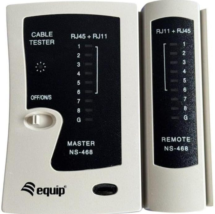 Equip Testeur de câble pour câbles réseau RJ45, RJ12 et RJ11