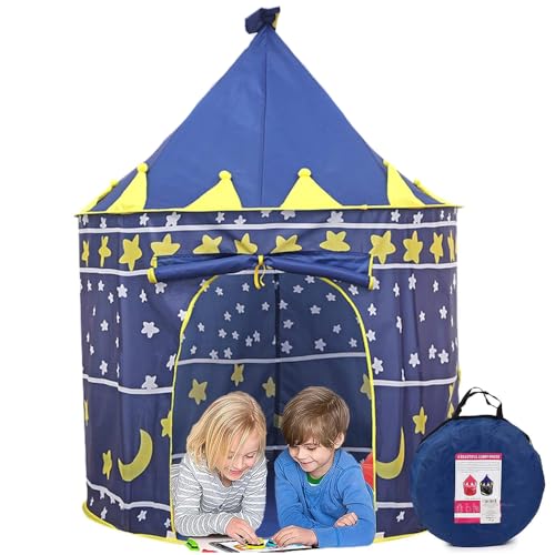 AMERTEER Kids Tent | Foldable Kids Playhouse | Washable Toddler Tent for Indoor Use | Pop-Up Tent with Soft Comfortable Design for Camping Backyard & Playtime