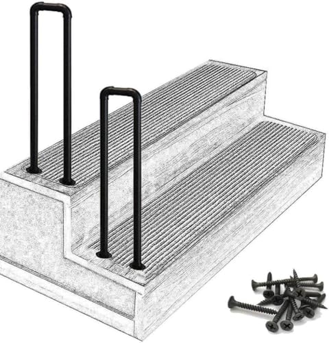 Rambarde industrielle haut de gamme en acier mat pour escalier intérieur design