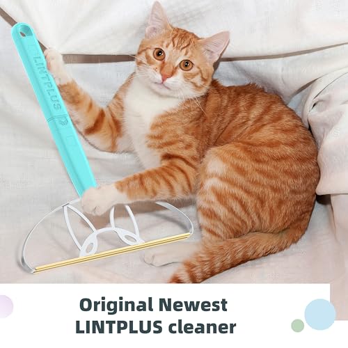 Image of MAX LINTPLUS Pet Hair Remover - 2X Larger Cleaning Head, Adjustable 2-in-1 Handle (Extended & Compact Modes), Effortless Fur Removal from Carpets, Furniture, Bedding & Upholstery