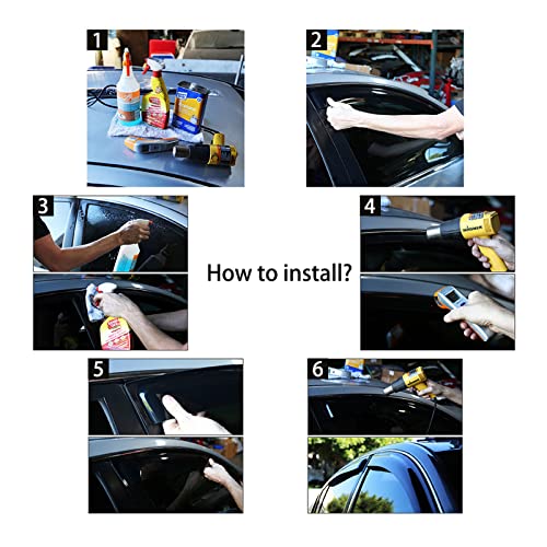 SCITOO Window Visors Outside Mount Window Visor Deflector Rain Guard Compatible with 2004-2008 for Acura for TL 4Pcs Set by SCITOO - Used condition - Image 3