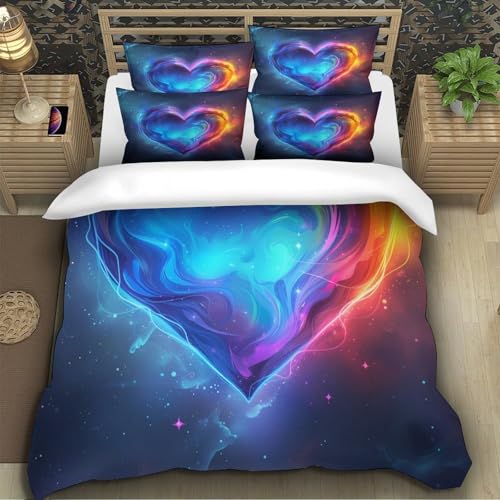 Housse de couette 3D confortable et résistante avec fermeture éclair