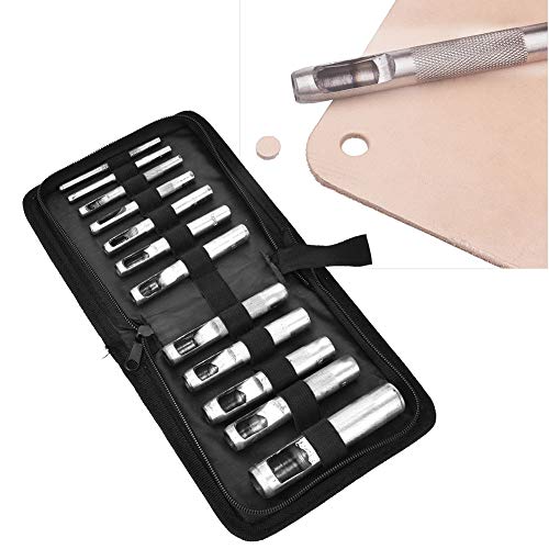 12Pcs Hole Puncher, acciaio al carbonio