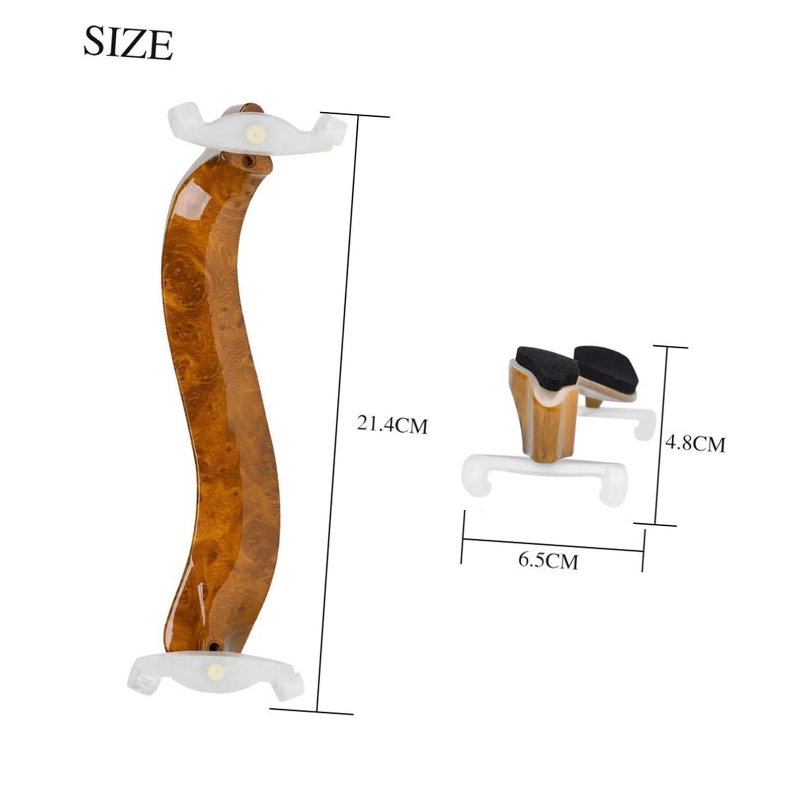 Reposapiés para violín Almohadilla de hombro universal ajustable para violín accesorios para instrumentos de 3/4 y 4/4