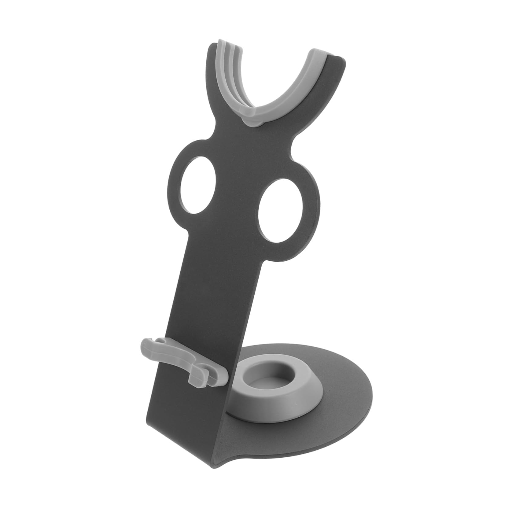 Soporte para Secador de Pelo, Soporte Perezoso para Secador de Pelo, Metal y Plástico, Negro, Estable, Ahorro de Espacio, Fácil Instalación, para Baño y Hogar