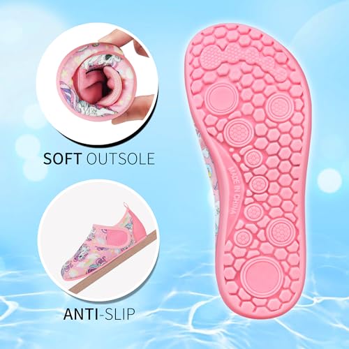 Toddler Water Shoes for Kids Boys Girls，Swim Quick Dry Aqua Socks Little Kid Baby Youth Children Non-Slip for Beach Pool Outdoor Sports Walking4