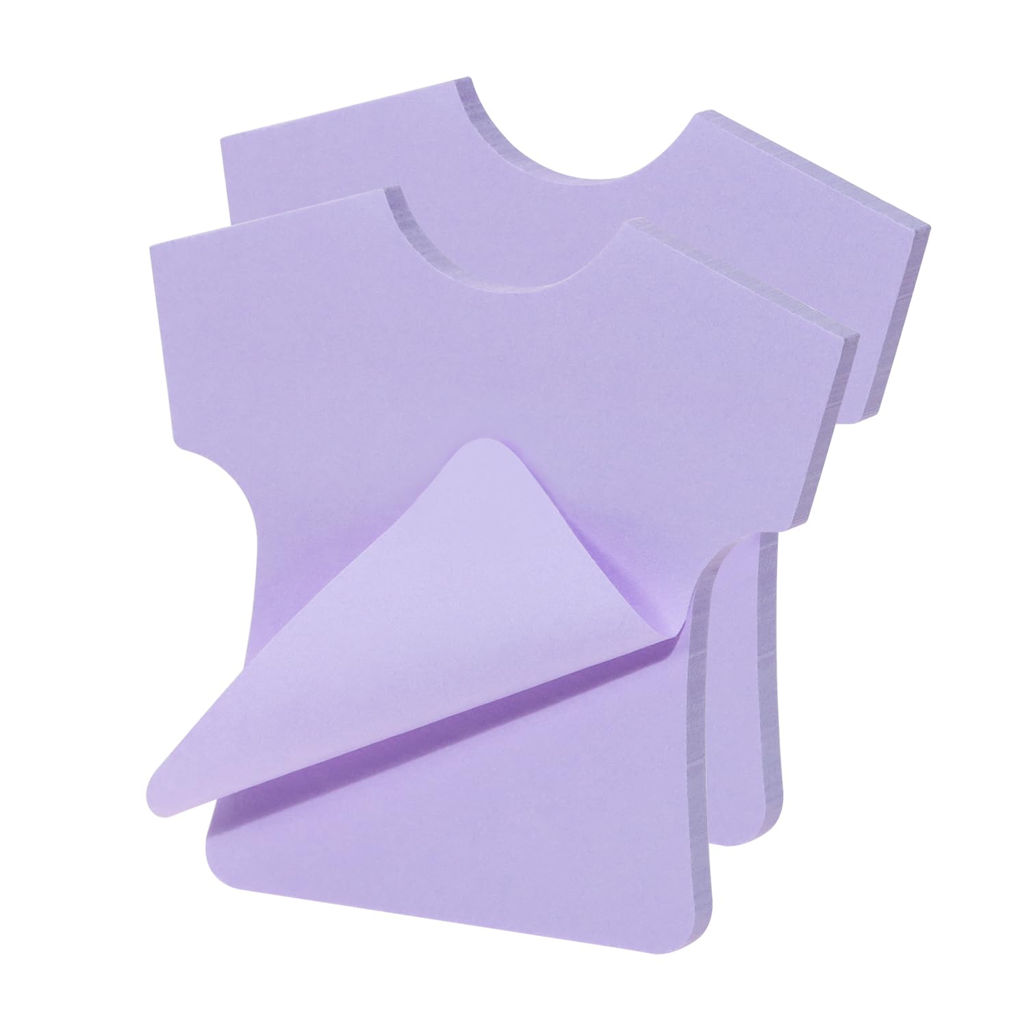 Mini Skater 2 Pack Kraft Paper Sticky Notes Shirt Shape Self-Stick Blank Book Tabs Paper Markers Sticky Notes Pad 100 Sheets Index Sticker (Light