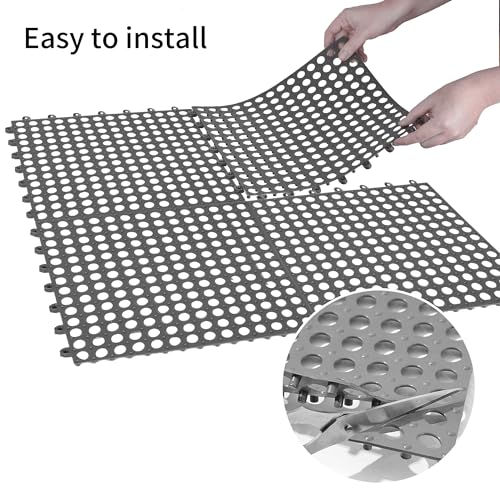 Toqtyot DZ001 16Pack Interlocking Floor Tiles Soft Pvc Non Slip Shower Floor Mat,Non-Slip Pool Bathtub Drain Tiles thumb #3
