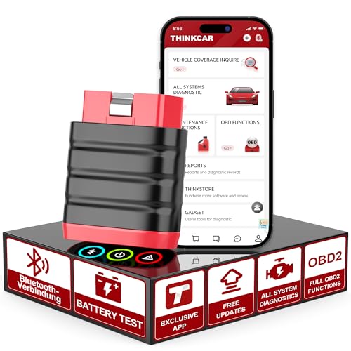 OBD2 Bluetooth Adapter für iOS & Android, ThinkDiag Mini OBD2 Diagnosegerät Mit Alle...