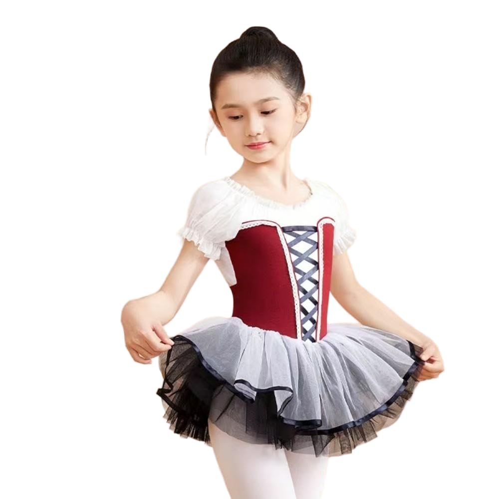 JJDFW - Costume da danza per bambini, gonna per esercitazione, graziosa e versatile, gonna da principessa, tutù, danza