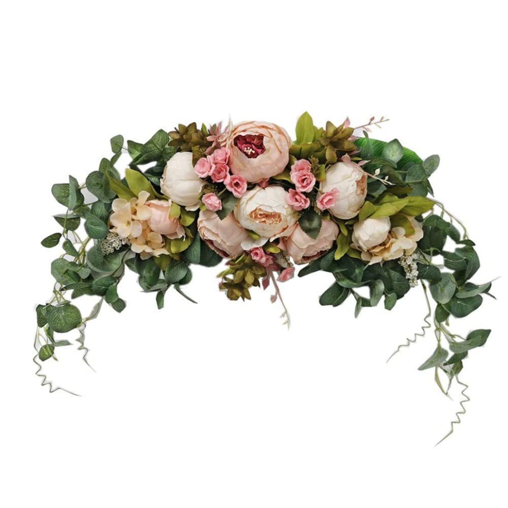 Fleurs d'arc de mariage romantiques pour une décoration murale bohème