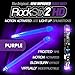 ROCKSTIX 2 HD DEEP PURPLE, BRIGHT LED LIGHT UP DRUMSTICKS, with fade effect, Set your gig on fire! (PURPLE ROCKSTIX)