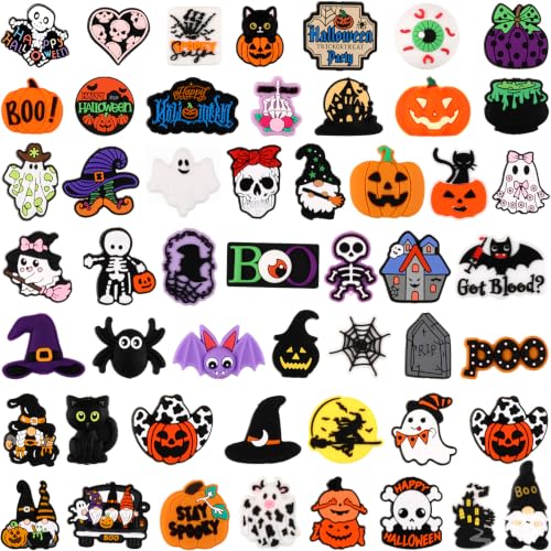 Watersay 50 Pcs Halloween Silicone Focal Beads for DIY Keychain Bracelet