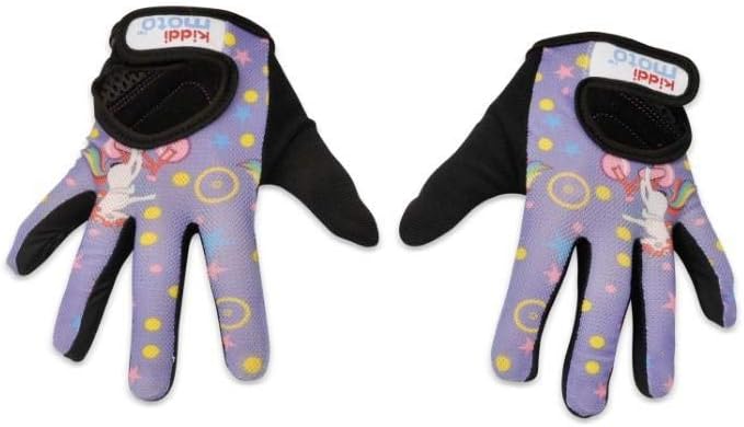KIDDIMOTO Kids Cycling Full Finger Gloves - for Kids Bike, Balance Bike, Scooter, and Skateboard (Gloves for Girls and Boys) | Available in Different Sizes & Designs (Unicorn, Medium) : Sports & Outdoors