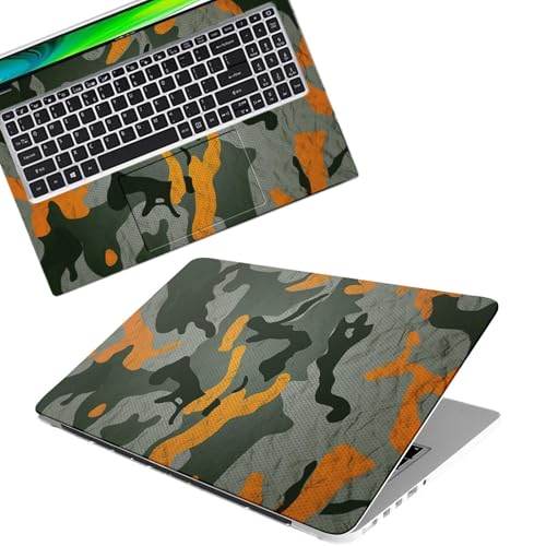 Image of Galaxsia Indian Army Full Body Vinyl Laptop Skin /Sticker /Cover Upto 15.6 Inches Laptops Laminated-Removable-HD Quality Compatible for Hp-Dell-Sony-Lenovo-Asus etc.(15x10 Inches)