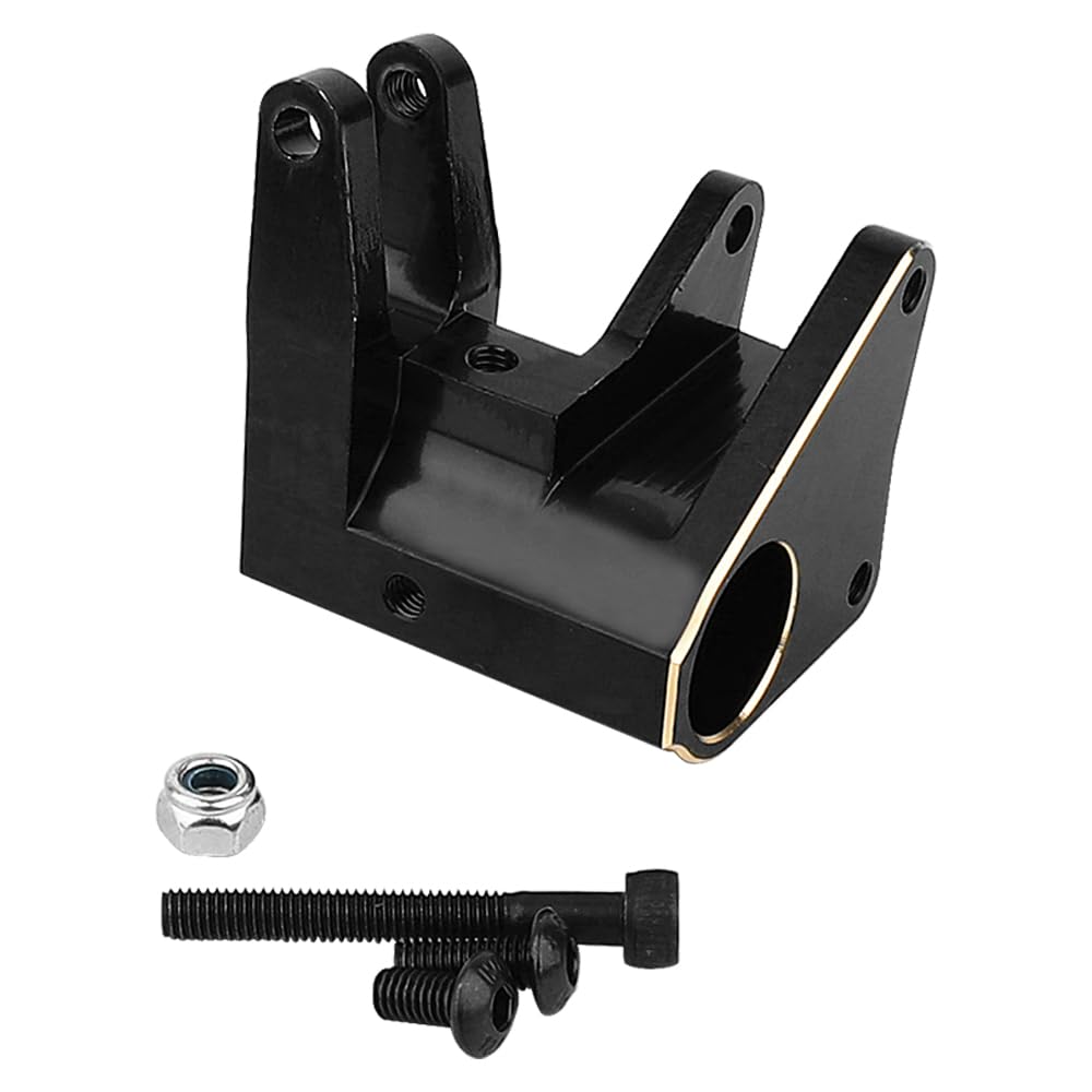 RZXYLRC Black Coating Heavy Duty Brass Front Axle Link Mount for 1/10 RC Crawler Axial SCX10 PRO Metal Upgrade Part,64.6g (Front Alxe Link Mount)