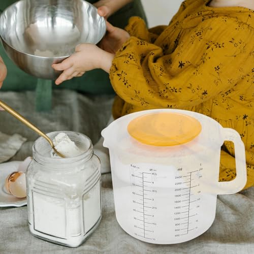 Tazón mezclador blanco DOITOOL 2.5L con tapa y escala miniatura 6