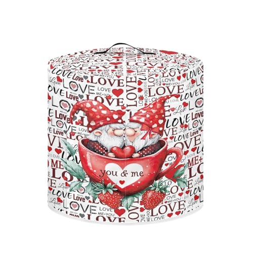 NETILGEN Valentines Day Dust Cover Compatible with 8 qt Electric Pressure Cooker Rice Cooker and Air Fryer Insulated Cloth Cover Keep Appliance Clean Home Decorations,I Love You