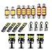 CCAUTOVIE 20pcs canbus Kit de luces LED para coche sin errores,T10 W5W Bombillas LED para coche 194 168,Festoon C5W 31mm 36mm 41mm Bombillas LED para interior de coche Domo Mapa Puerta Placa Luz
