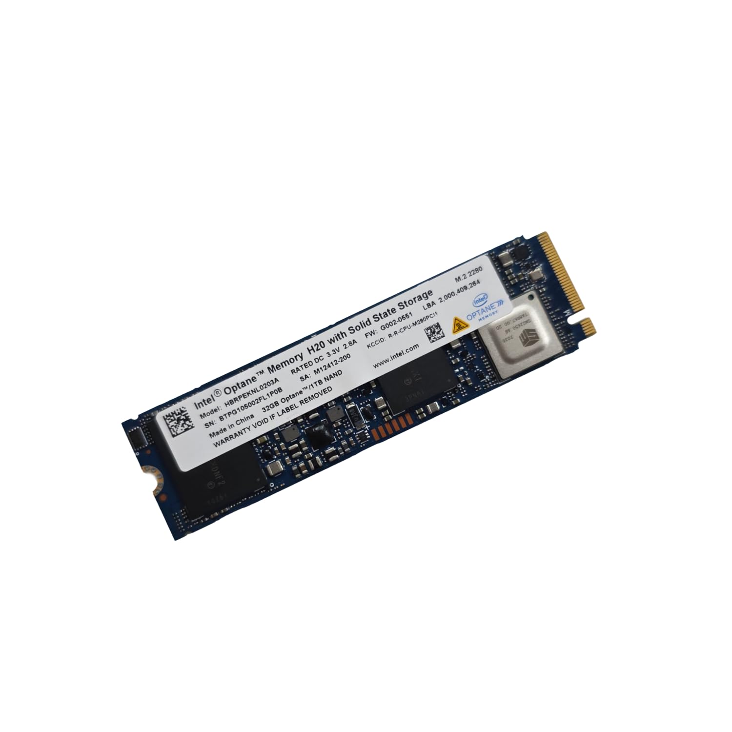 New Intel Optane H20 Hbrpeknl020a Ssd Oem Pcie Nvme 1tb