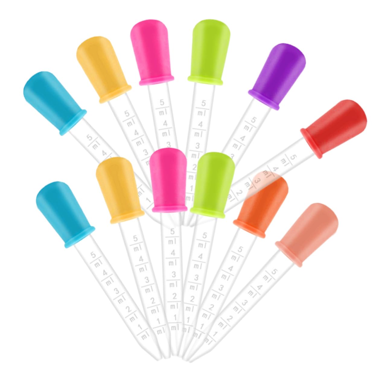 SHERCHPRY Silicone Droppers Set 12 Pack Graduated for Precision Multi-Purpose for Lab Kids Medicine Oil Feeding