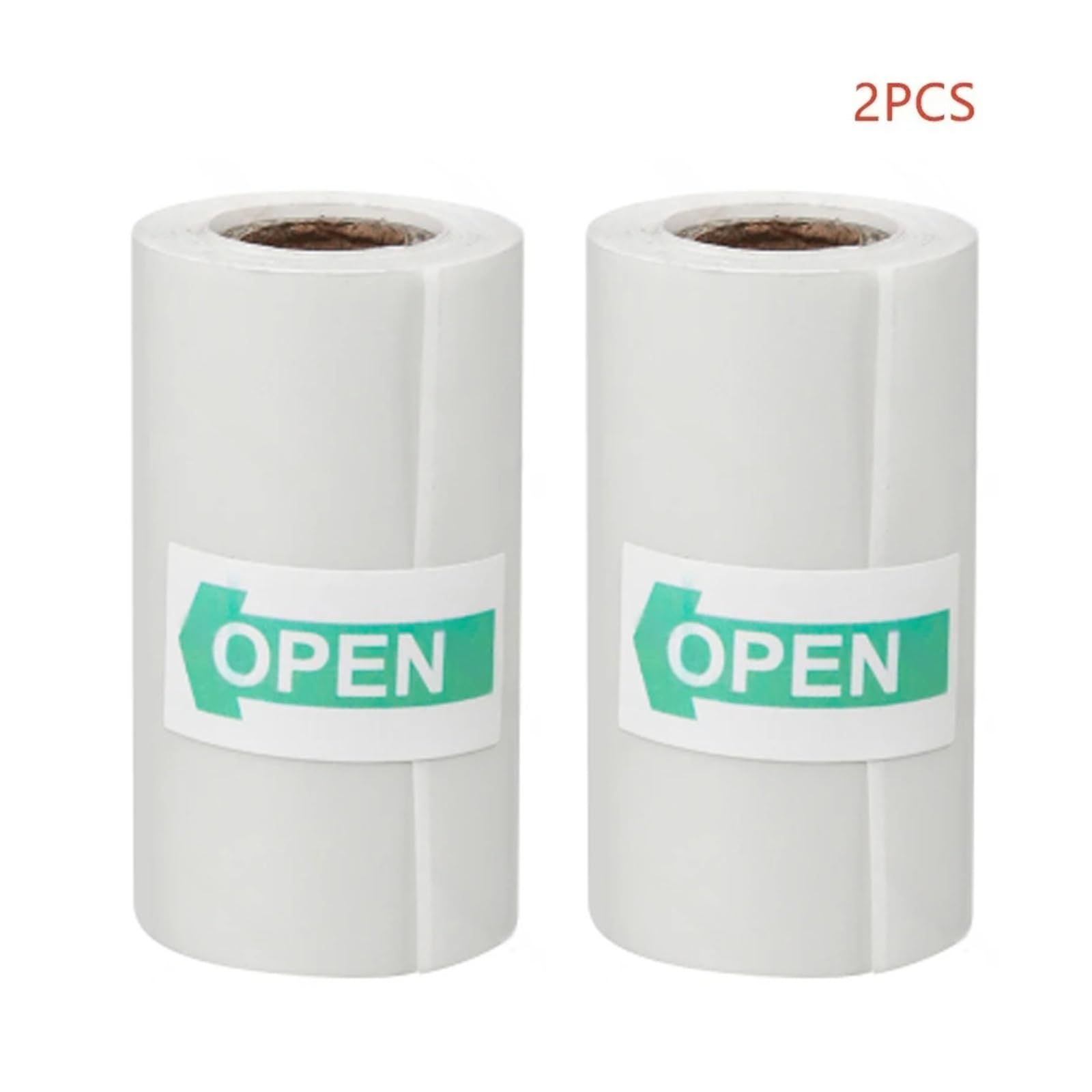 Rotoli di carta termica, Carta adesiva termica 5,7 x 2, cm(2PCS Transparent)