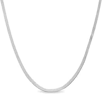 Verona Jewelers Sterling Silver 2.5MM Herringbone Flat Snake Magic