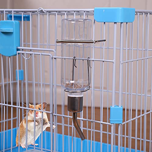 Gobesty Trinkflasche Kaninchen mit Halterung, 2 Stück Kaninchen Wasser Flaschen, 350ml Hasen Trinkflasche, Hängende Haustiere Wasserflaschen für Kaninchen Meerschweinchen Hamster Chinchillas