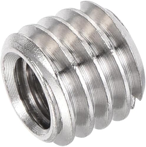 Miniatura 5 de uxcell Adaptador de tornillo de conversión macho de 14" hembra a 38" de altura de 0.31 pulgadas para trípode de cámara de acero de aleación de