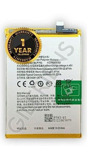 Image of Original BLP793 Battery for Oppo Norzo 30A / Norzo 30 pro / C25 / C11 C12 C13 C15 Battery with 1 Year Warranty*****(SEPTV37)