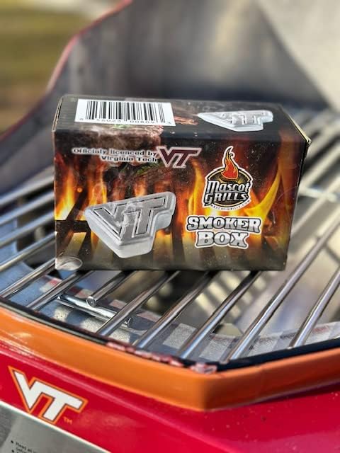 Miniatura 5 de Virginia Tech - Caja de ahumador de virutas de madera, acero inoxidable para barbacoa y ahumadores de carne, caja para astillas de madera, los
