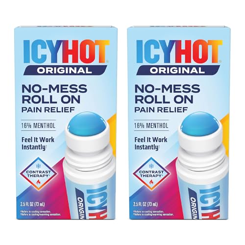 Icy Hot Original Medicated Pain Relief Liquid with No Mess Applicator 2.5 Fluid Ounces 2 pk
