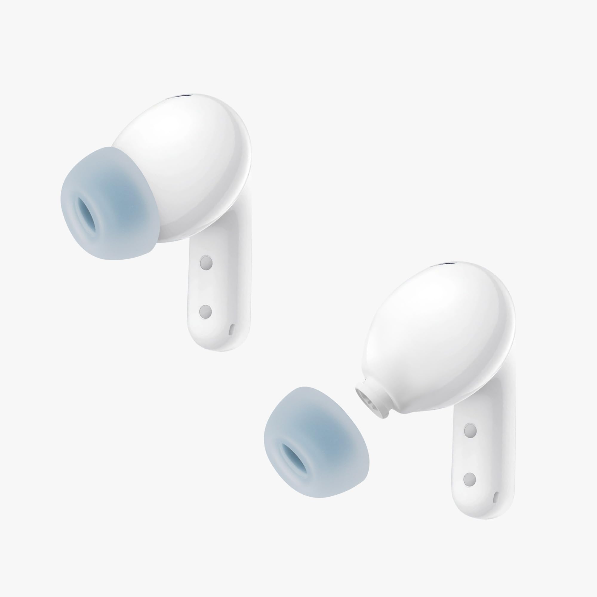 kwmobile 6x Replacement Ear Tips Compatible with Xiaomi Redmi Buds 5 - Silicone Tips for Earphones - Light Blue - Image 2