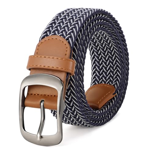 Image of BELTROAD Elastic Braided Belt Mens Golf Belts No-Hole Design Lightweight Breathable Woven Stretch Belt for Golf Casual