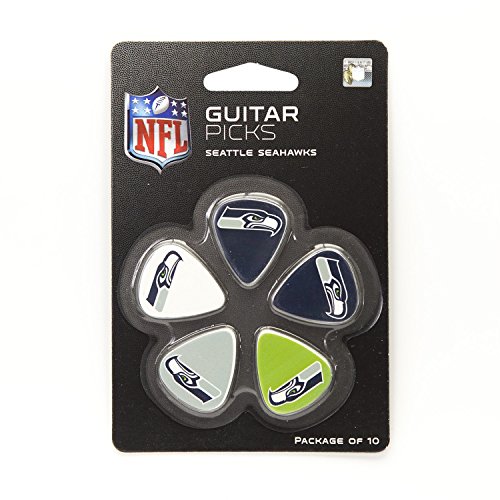 Woodrow Guitar by The Sports Vault NFL Seattle Seahawks Guitar Picks, 10 Pack
