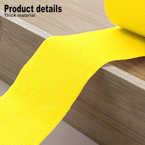 Image of 4 Crepe Paper Streamers Rolls, 328ft Pack of Yellow and Pastel Yellow Crepe Paper for Wedding Bridal Baby Shower Birthday Sunflower Lemon Theme Party Decorations (1.8 inch x 82 ft /Roll)