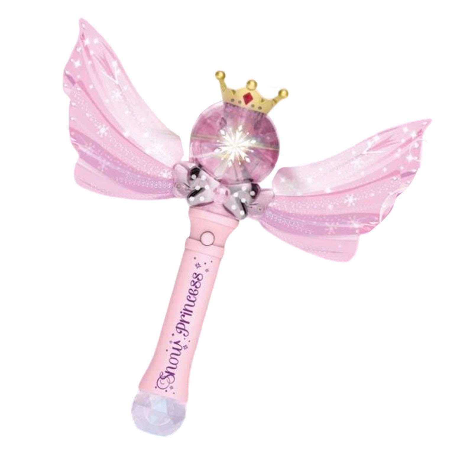 Amagogo Burbuja Máquina Sopladora Automática Varita Eléctrica Juguete Material PP Función Creativa Adecuado para Fiestas Temáticas Juegos Escolares, Rosa, 8801