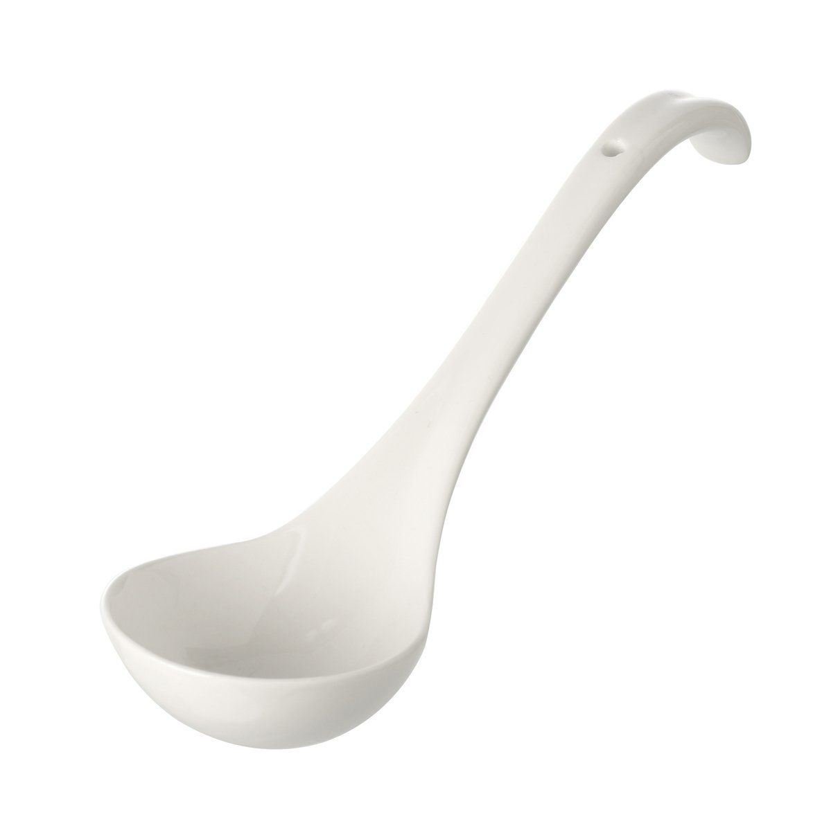 CKS White Ceramic Serving Ladle 27cm (Pack of 4)