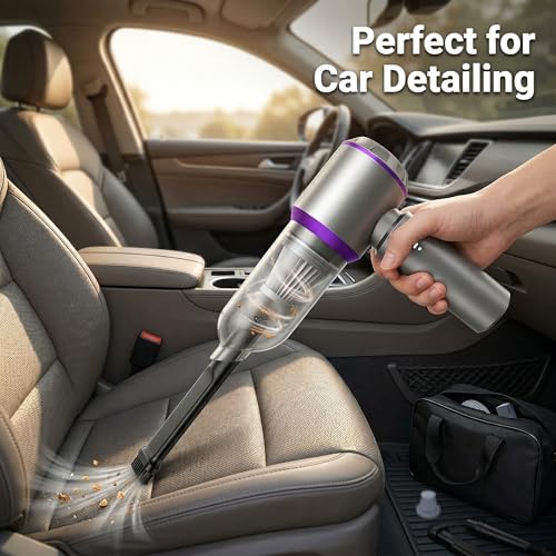 Image of NWDEY Car Vacuum, 20000Pa Cordless Handheld Vacuum & Air Duster, 4-in-1